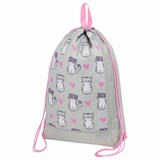 Мешок для обуви ЮНЛАНДИЯ с ручками, боковой карман на молнии, 46х36 см, "Kitties", 272407 272407
