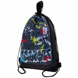 Мешок для обуви ЮНЛАНДИЯ с ручками, боковой карман на молнии, 46х36 см, "Graffiti", 272408 272408