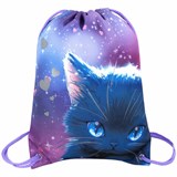 Мешок для обуви BRAUBERG PREMIUM, карман, подкладка, светоотражайка, 43х33 см, Anime cat, 272421 272421