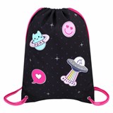 Мешок для обуви BRAUBERG PREMIUM, карман, подкладка, светоотражайка, 43х33 см, Space sweets, 272422 272422