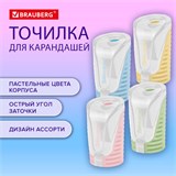 Точилка с контейнером BRAUBERG "CELL PASTEL", пастельные цвета ассорти, 272503 272503