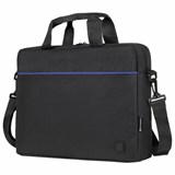 Сумка портфель BRAUBERG PRACTICAL с отделением для ноутбука 15,6", Blue line, черная, 29х40х7 см, 272603 272603