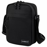 Сумка на плечо HEIKKI COMPACT (ХЕЙКИ), два кармана, черная, 22х17х6 см, 272630 272630