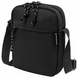 Сумка на плечо HEIKKI COMPACT (ХЕЙКИ), два кармана, черная, 19х14х5 см, 272631 272631