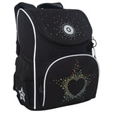 Ранец GRIZZLY анатомическая спинка, с мешком для обуви, для девочек, STARS, 33х25х13 см, RAm-484-7/1 272781