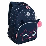 Рюкзак GRIZZLY школьный, анатомическая спинка, 2 отделения, для девочек, WINK, 40х27х20 см, RG-460-6/4 272820
