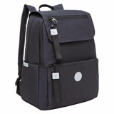 Рюкзак GRIZZLY школьный, укрепленная спинка, 2 отделения, для девочек, CLASSIC BLACK, 39х33х14 см, RXL-325-1/3 272833