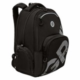 Рюкзак GRIZZLY школьный, анатомическая спинка, 2 отделения, для мальчиков, BLACK/GRAY, 42х32х22 см, RU-433-1/2 272863