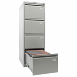Шкаф картотечный ПРАКТИК AFC-04, 1320х470х646 мм, 4 ящика, для 220 подвесных папок, формат папок Foolscap или A4 (БЕЗ ПАПОК) 290091