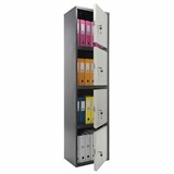 Шкаф металлический для документов AIKO "SL-185/4" ГРАФИТ, 1800х460х340 мм, 37 кг, S10799182502 291207