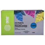 Картридж струйный CACTUS (CS-F9J67A) для HP DesignJet T730/T830, голубой 363340