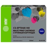 Картридж струйный CACTUS (CS-EPT04A140) для Epson WorkForce Pro WF-C8190 / WF-C8690, черный, 230 мл 364028