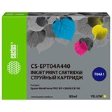 Картридж струйный CACTUS (CS-EPT04A440) для Epson WorkForce Pro WF-C8190, WF-C8690, желтый, 85 мл 364031