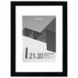 Рамка 21х30 см с паспарту 15х21 см небьющаяся, багет 20 мм, пластик, BRAUBERG "New Age", черная, 391275 391275