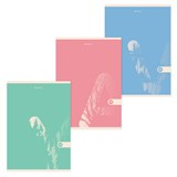 Тетрадь А4, 48 л., BRAUBERG, скоба, клетка, обложка картон, "PASTEL", 404041 404041