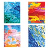 Тетрадь А4, 120 л., BRAUBERG гребень, клетка, обложка картон, "Painting", 404072 404072