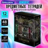 Тетради предметные, КОМПЛЕКТ 12 ПРЕДМЕТОВ, 48 л., SoftTouch, фольга, BRAUBERG, "MARBLE", 404326 404326