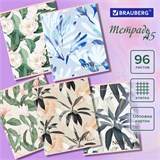 Тетрадь А5 96 л. BRAUBERG скоба, клетка, обложка картон, Bloom (микс в спайке), 404438 404438
