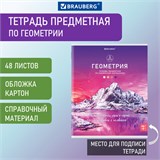 Тетрадь предметная "КЛАССИКА NATURE" 48 л., обложка картон, ГЕОМЕТРИЯ, клетка, BRAUBERG, 404585 404585