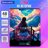 Тетрадь предметная "ANIME GIRLS" 48 л., матовая ламинация, ИСТОРИЯ, клетка, подсказ, BRAUBERG, 404753 404753