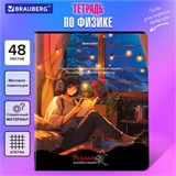 Тетрадь предметная "ANIME GIRLS" 48 л., матовая ламинация, ФИЗИКА, клетка, подсказ, BRAUBERG, 404756 404756