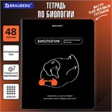 Тетрадь предметная МЕМЫ 48 л., TWIN-лак, БИОЛОГИЯ, клетка, подсказ, BRAUBERG, 405099 405099