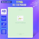 Тетрадь предметная CREATIVE 48 л., обложка картон, ГЕОГРАФИЯ, клетка, подсказ, BRAUBERG, 405113 405113
