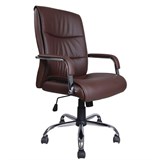 Кресло офисное BRABIX Space EX-508, экокожа, хром, коричневое, 531164 531164