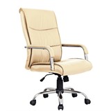 Кресло офисное BRABIX Space EX-508, экокожа, хром, бежевое, 531165 531165