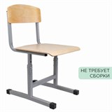 Стул ученический регулируемый "Бюджет", 340х430х585-665 мм, рост 2-4, серый каркас 531370