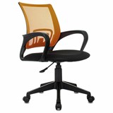 Кресло BRABIX "Fly MG-396", с подлокотниками, сетка, оранжевое/черное, 532084 532084