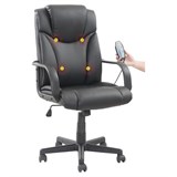 Кресло офисное BRABIX "Relax MS-001", 4 массажных модуля, экокожа, черное, 532519 532519