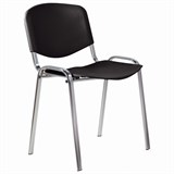 Стул STAFF "Iso Plast CF-009", хром каркас, пластик черный, 532571 532571