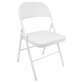 Стул складной BRABIX "Golf Plus CF-003 КОМФОРТ", белый каркас, кожзам белый, 532888 532888