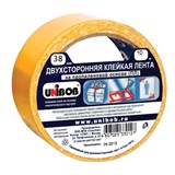 Клейкая двухсторонняя лента 38 мм х 10 м, ПОЛИПРОПИЛЕНОВАЯ ОСНОВА, UNIBOB 600017