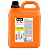 Средство для прочистки канализационных труб 5 л, EFFECT "Alfa 104", содержит хлор 5-15%, 10719 604211