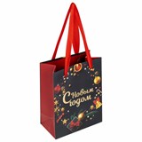 Пакет подарочный (1 штука) новогодний 11x6x15 см, ЗОЛОТАЯ СКАЗКА "New Year", фольга, 608228 608228