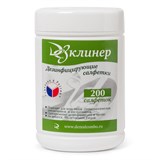 Дезинфицирующие салфетки для обработки поверхностей 200 шт., ДЕЗКЛИНЕР, банка 608443
