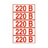 Знак электробезопасности "Указатель напряжения 220 В", КОМПЛЕКТ 20 штук, 20х50 мм, пленка, Z05 610972