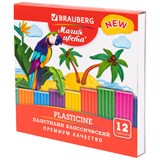 Пластилин классический BRAUBERG МАГИЯ ЦВЕТА NEW, 12 цветов, 240 г, стек, ВЫСШЕЕ КАЧЕСТВО, 106426 106426