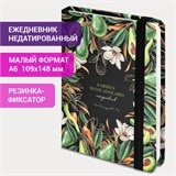 Ежедневник недатированный с резинкой, МАЛЫЙ ФОРМАТ А6 (109х148 мм), BRAUBERG, 128 л., "Авокадо", 114570 114570