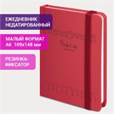 Ежедневник недатированный с резинкой, МАЛЫЙ ФОРМАТ А6 (109х148 мм), BRAUBERG, 128 л., Котики, 114571 114571