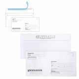Конверты Е65 (110х220 мм), отрывная лента, Куда-Кому, 80 г/м2, КОМПЛЕКТ 25 шт., внутренняя запечатка, BRAUBERG, 122450 122450