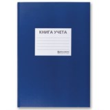 Книга учета BRAUBERG 96л, А4 200*290мм, клетка, бумвинил с наклейкой ярлычка, блок офсет, 130140ДКС 130140