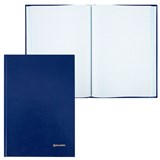 Книга учета 208 л., клетка, твердая, бумвинил, блок офсет, А4 (200х290 мм), BRAUBERG, 130184 130184