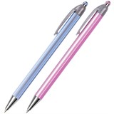Ручка шариковая автоматическая BRAUBERG Sakura, СИНЯЯ, корпус ассорти, узел 0,5 мм, линия письма 0,3 мм, 141287 141287