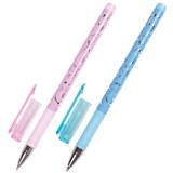 Ручка шариковая BRAUBERG Flowertime, СИНЯЯ, корпус ассорти, узел 0,7 мм, линия письма 0,35 мм, 141539 141539