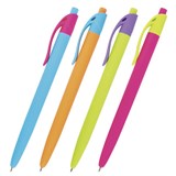 Ручка шариковая масляная автоматическая BRAUBERG FRUITY RX, СИНЯЯ, soft-touch, узел 0,7 мм, линия письма 0,35 мм, 142656 142656