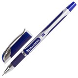 Ручка шариковая масляная с грипом BRAUBERG Delta Plus, СИНЯЯ, печать, узел 0,7 мм, линия письма 0,35 мм, 142689 142689