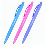 Ручка шариковая масляная автоматическая BRAUBERG FRUITY Pastel, СИНЯЯ, корпус soft-touch, узел 0,7 мм, линия письма 0,35 мм, 142959 142959